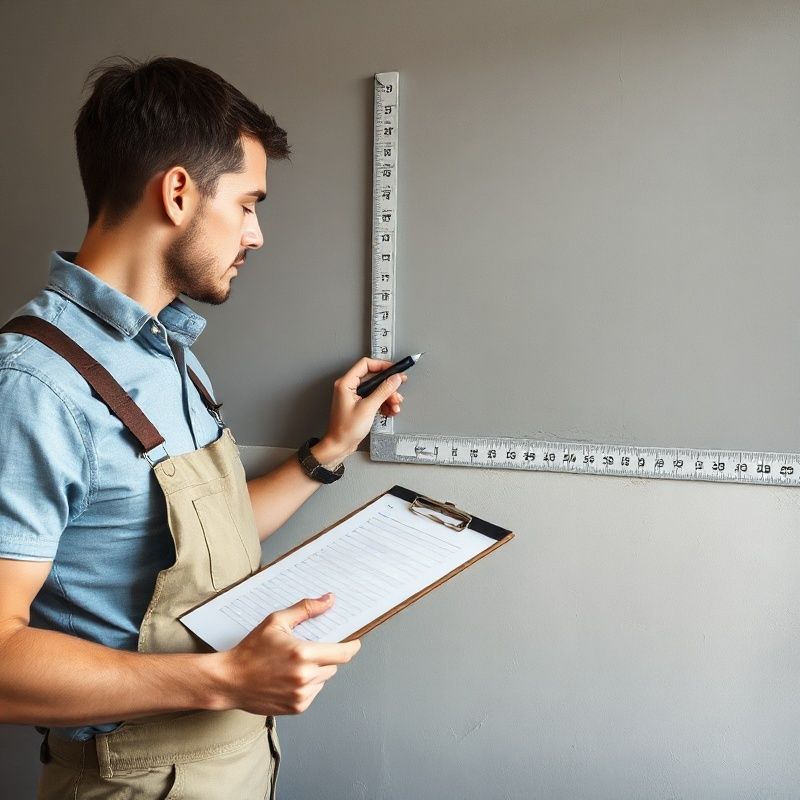 Chef de projet Echooswift prenant des mesures dans un appartement en rénovation